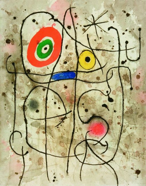 Joan Miro - Composition au visage, 1965